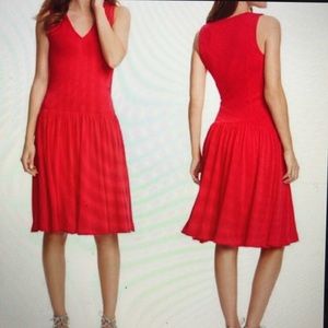 Boden Bridget Drop Waist Sleeveless Red Dress